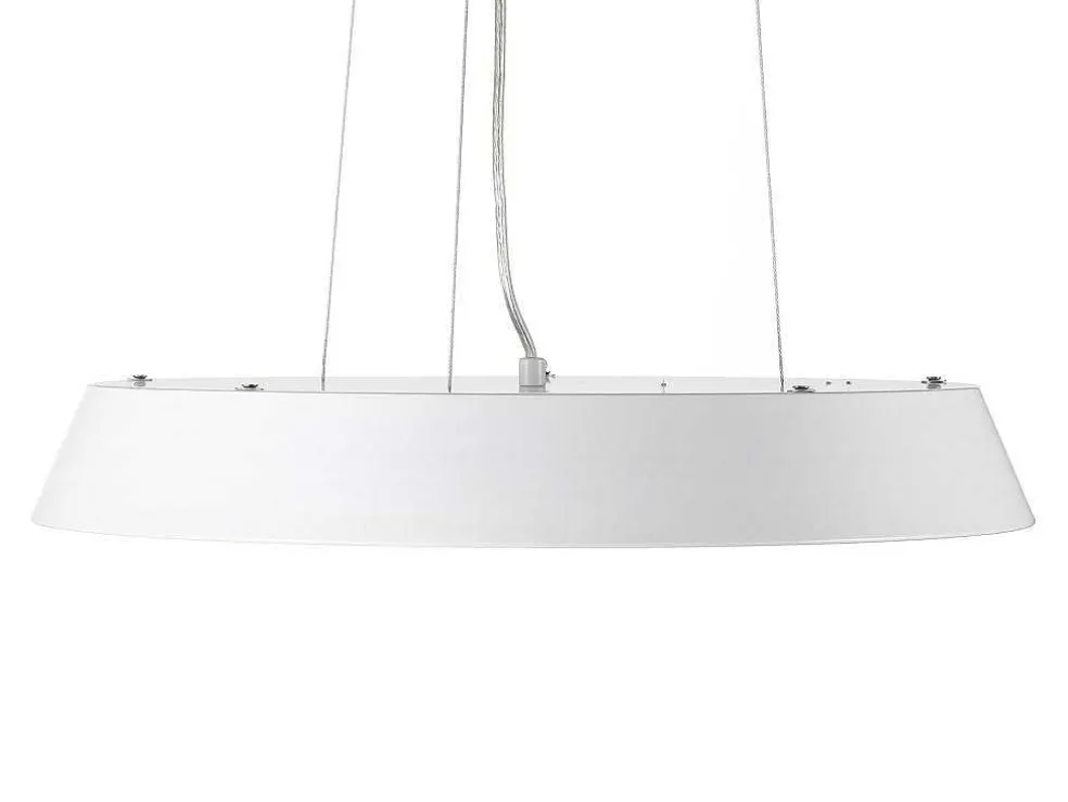Hanglamp Met Ledverlichting Van Metaal En Aluminium - D45 Cm - Wit En Naturel - Derry
