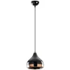 Hanglamp Met Verstelbare Hoogte Yildo - D17 X H25/112 Cm - Zwart En Koperkleurig