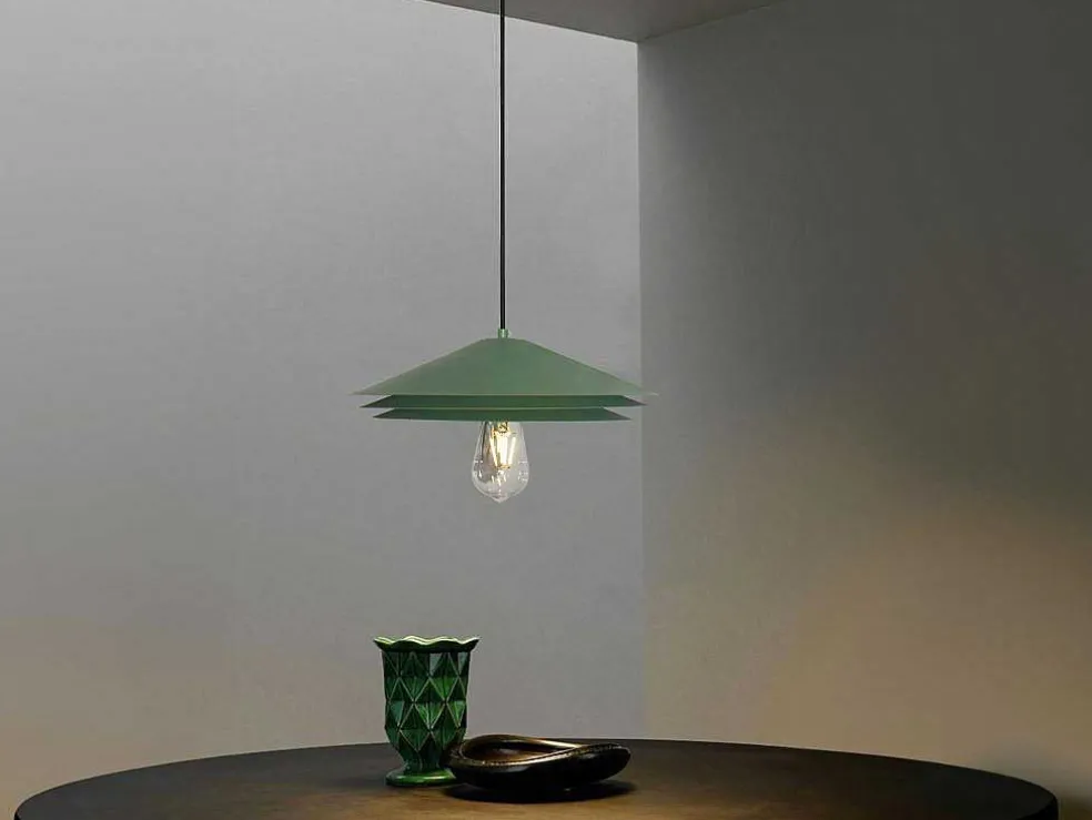 Hanglamp Van Metaal - D35 X H161 Cm - Groen - Kiruna