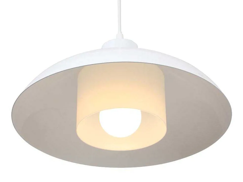 Hanglamp Van Metaal - D34 X H120 Cm - Wit - Briliva