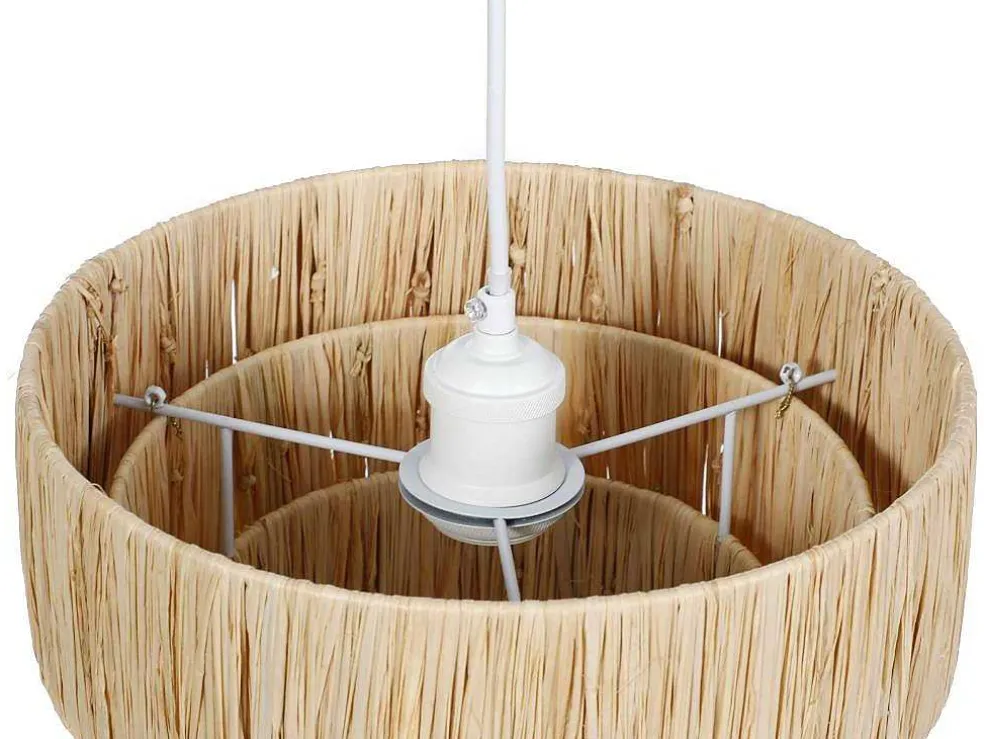 Hanglamp Van Raffia - D30 X H171 Cm - Naturel - Sarnia