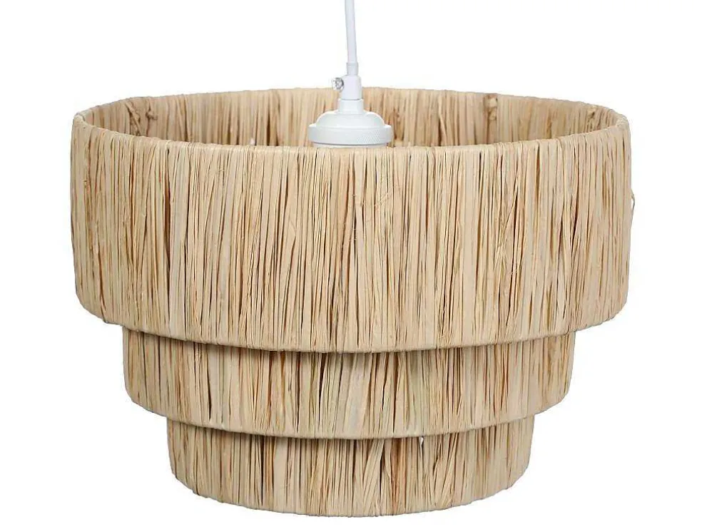 Hanglamp Van Raffia - D30 X H171 Cm - Naturel - Sarnia