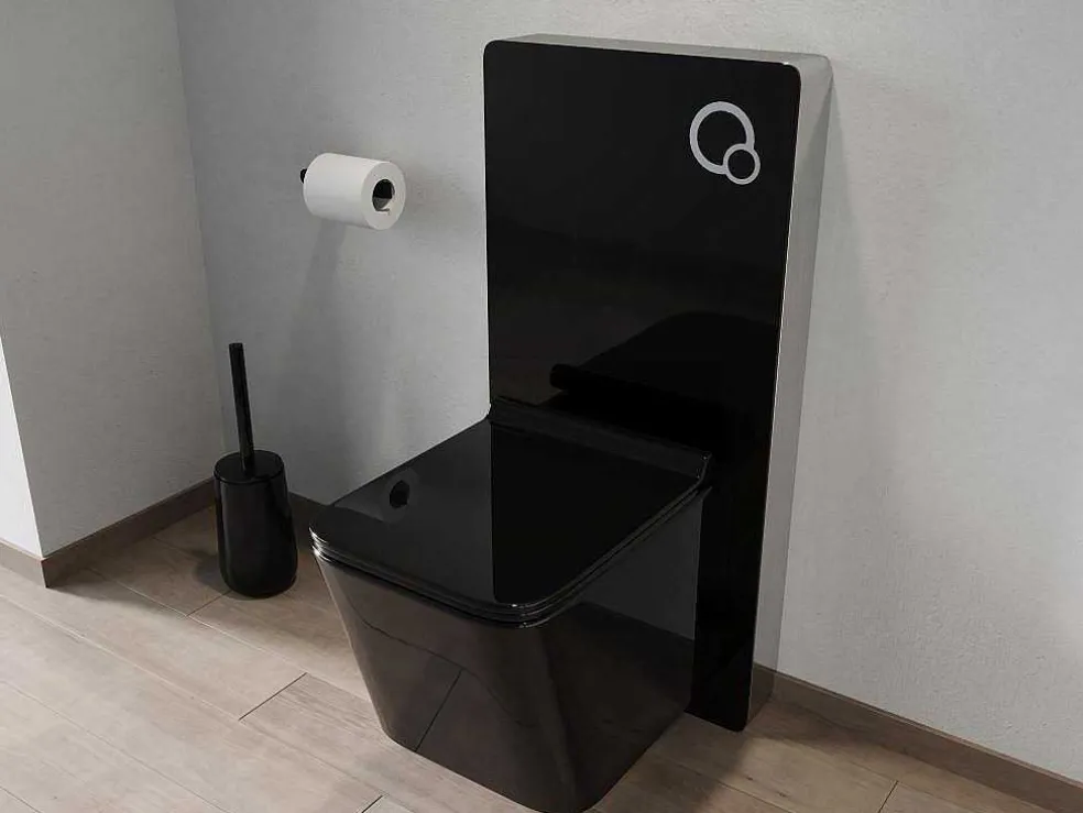 Hangtoilet Pakket In Mat Zwart Met Decoratieve Inbouwreservoir - Clemona