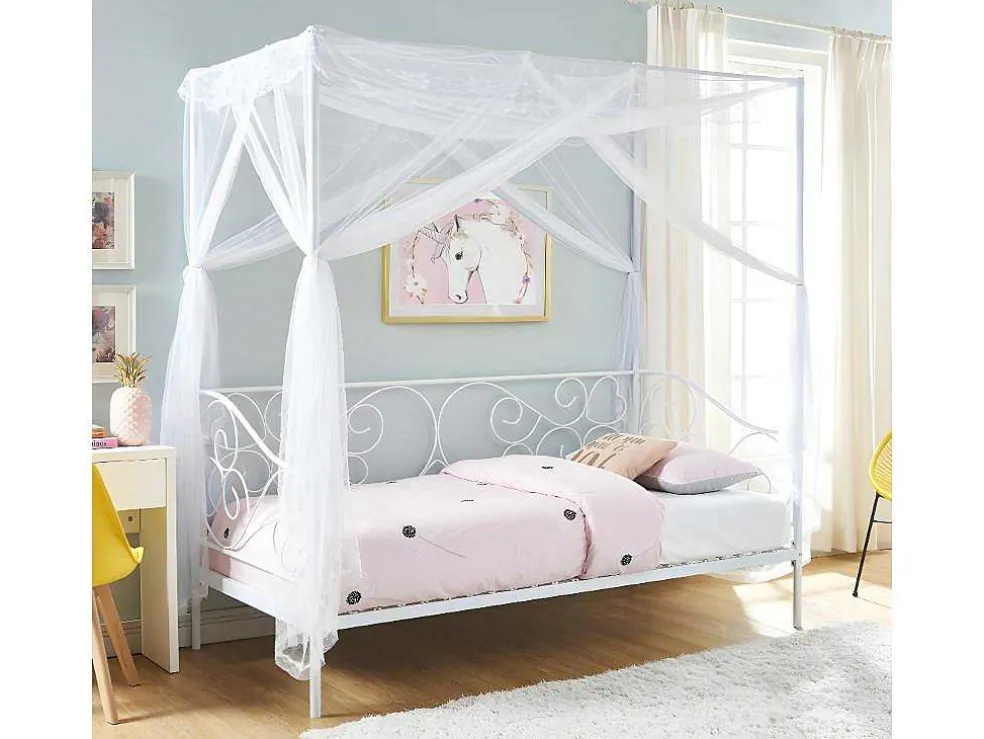 Hemelbed Vivian - 90X200 Cm - Wit