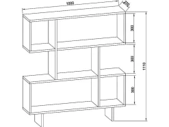 Hera Boekenkast, Wit, 100X22X111 Cm, Epikasa