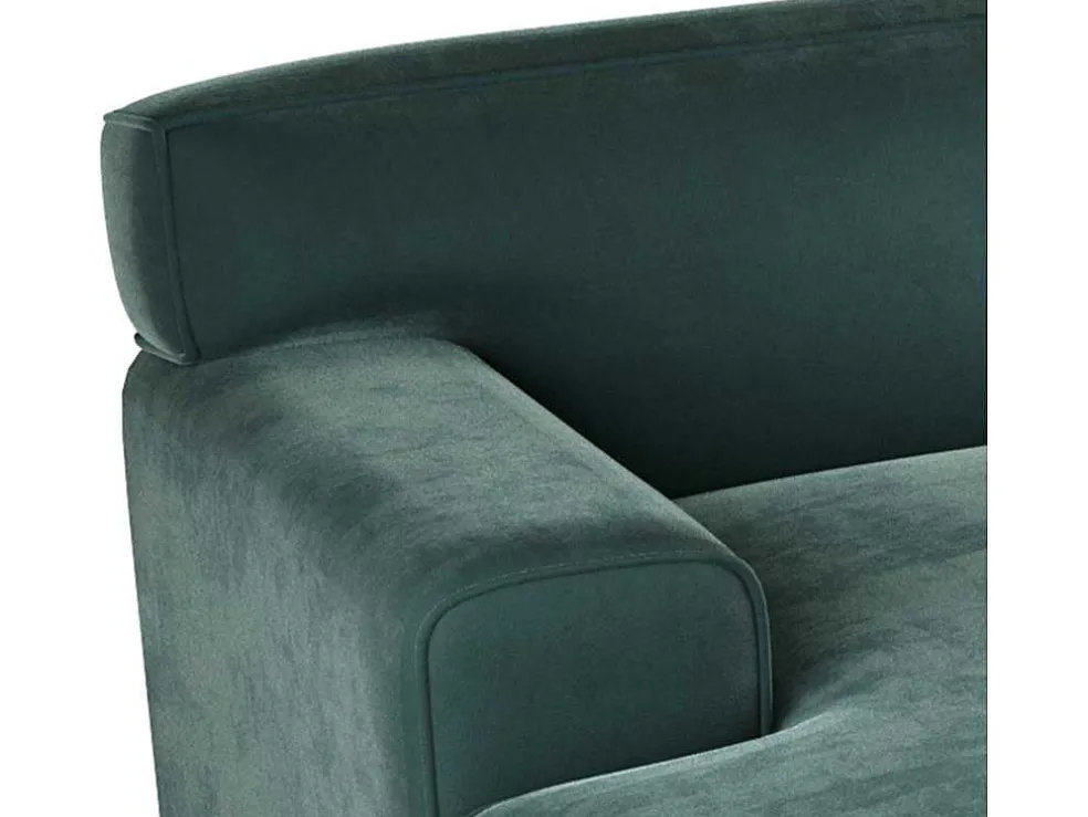 Hoekbank Met Hoek Links Van Blauw Velours Otrano