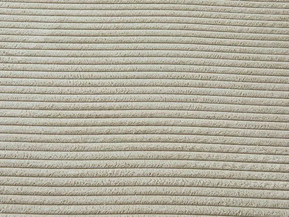 Hoekbank Van Ribfluweel Mondovi - Beige - Hoek Links