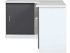 Hoekbureau Norwy - 2 Deuren & 2 Laden - Mdf Blad Met Granieteffect