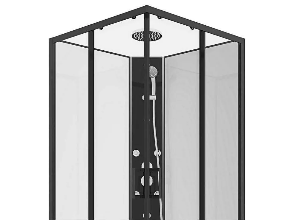 Hoekdouchecabine Met Massagefunctie - L80 X B80 X H225 Cm - Kivora