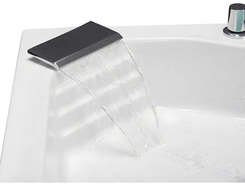 Hoekmassagebad Met Watervalsysteem Aglena - 2 Personen - 350 L - 150 X 150 X 60 Cm