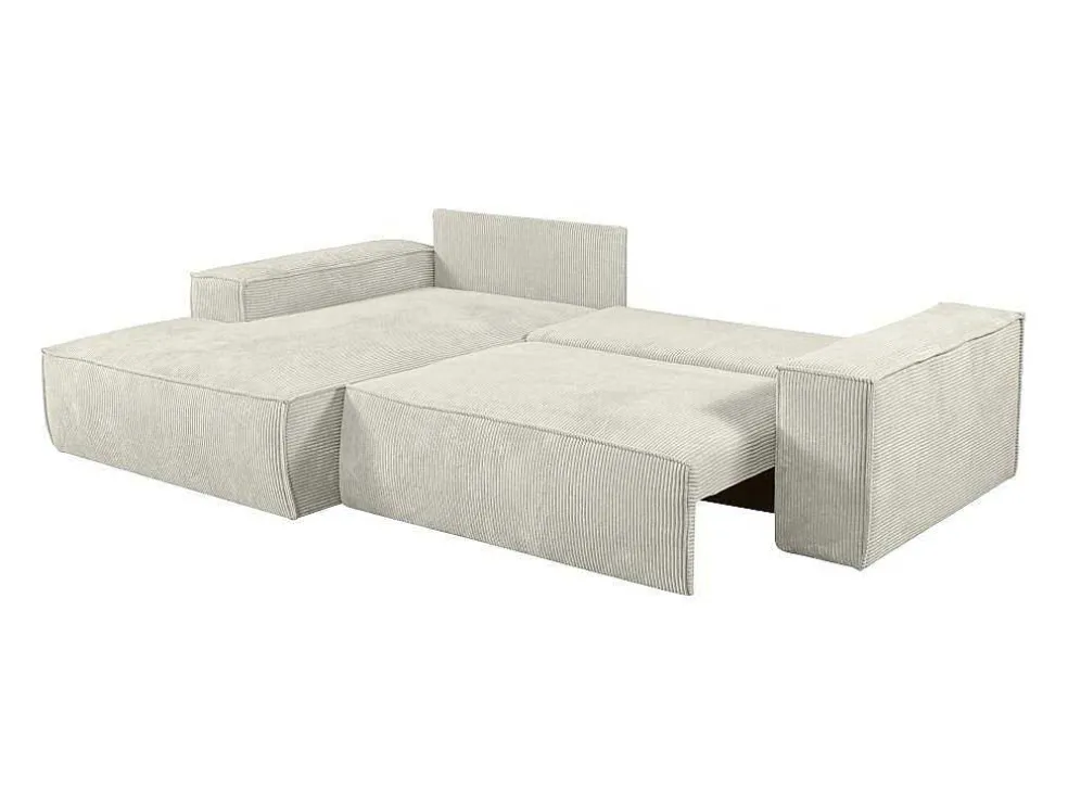 Hoekslaapbank Amelia Van Pascal Morabito - Ribfluweel - Beige - Hoek Links