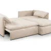 Hoekslaapbank Teodora Van Pascal Morabito - Ribfluweel - Beige - Hoek Rechts