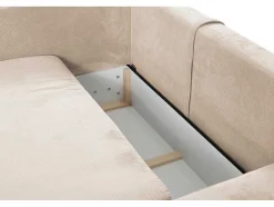 Hoekslaapbank Teodora Van Pascal Morabito - Ribfluweel - Beige - Hoek Rechts