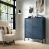 Hoge Buffetkast Bogdan - 4 Deuren - Blauw
