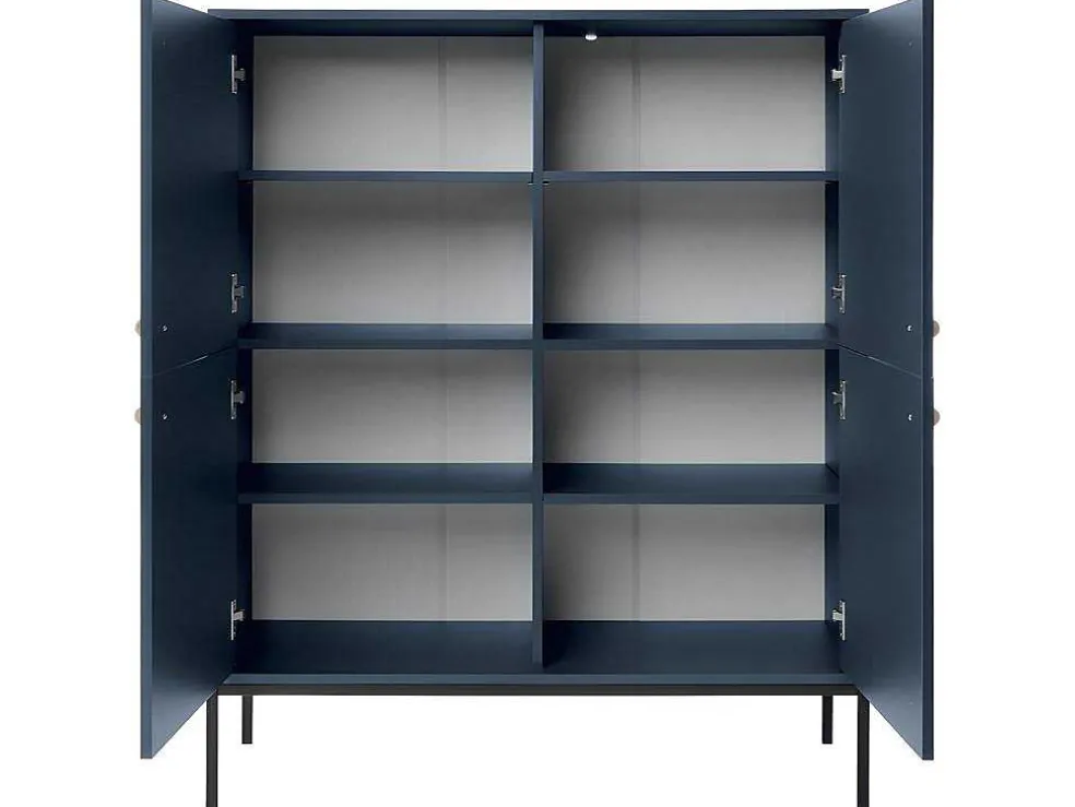 Hoge Buffetkast Bogdan - 4 Deuren - Blauw