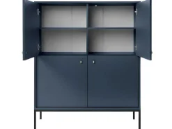 Hoge Buffetkast Bogdan - 4 Deuren - Blauw