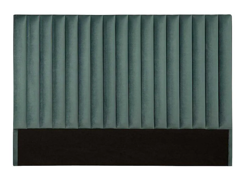 Hoofdeinde Sarah Met Verticale Naden - 160 Cm - Fluweel - Amandelgroen
