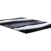 Hoogpolig Tapijt Ecume - Hand Getuft - Zwart En Wit - 200 X 290 Cm