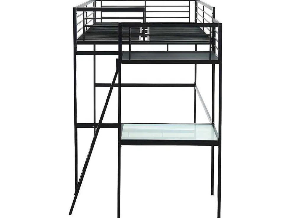 Hoogslaper Casual Ii - Bed 140 X 190 Cm - Bureau - Antraciet