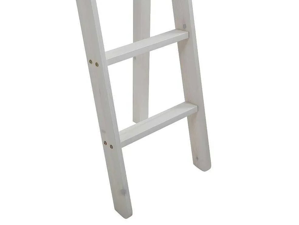 Hoogslaper Gedeon - 90 X 190 Cm - Met Bureau - Massief Grenen - Gebleekt
