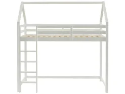 Hoogslaper 90 X 190 Cm - Grenen - Wit + Matras - Tarzia