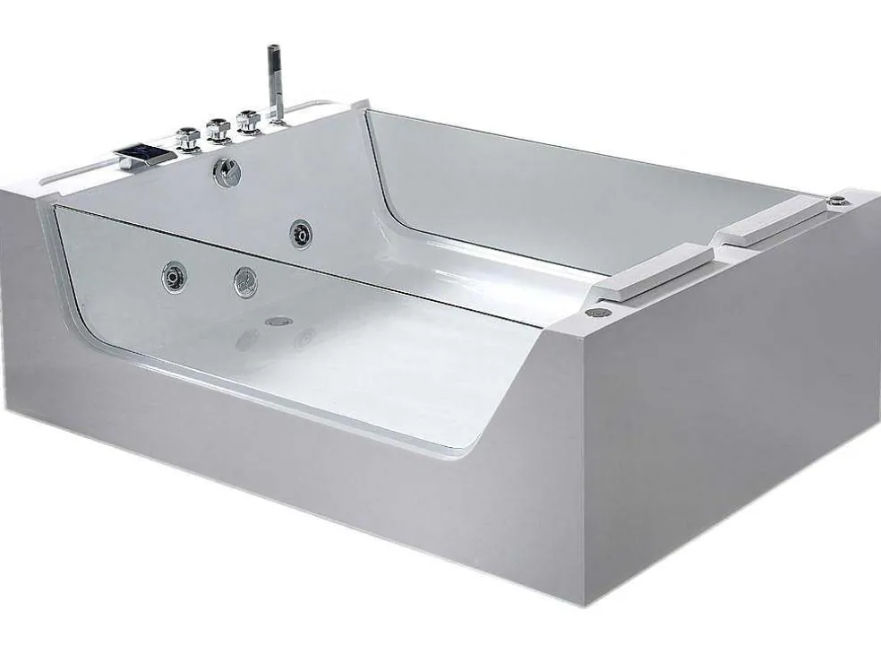 Hydromassagebad Met 2 Panoramische Glazen 170 X 120 Cm 8 Jets Gemma