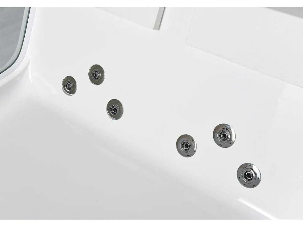 Hydromassagebad Met 2 Panoramische Glazen 170 X 120 Cm 8 Jets Gemma