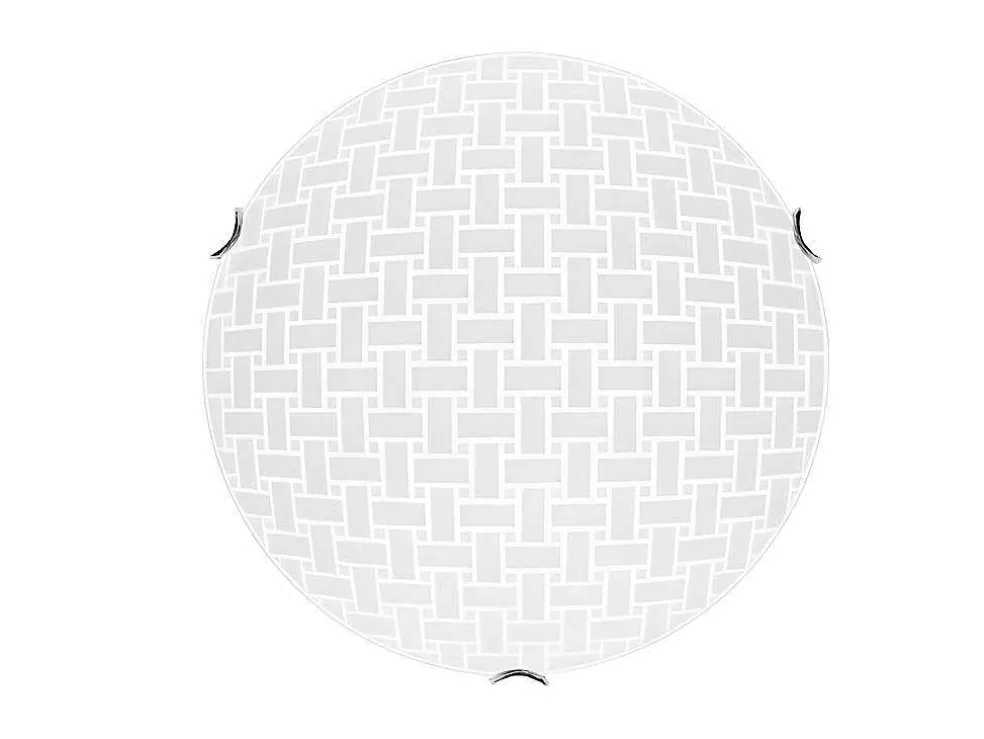 Idaho Plafondlamp, Chroom, Wit, 50X50X11 Cm, Epikasa