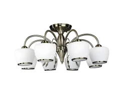 Imola Hanglamp, Messing, Wit, 75X75X30 Cm, Epikasa