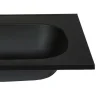 Inbouwwastafel In Hars Met Steenlook - Zwart - L60 X B46 Cm - Okiwa