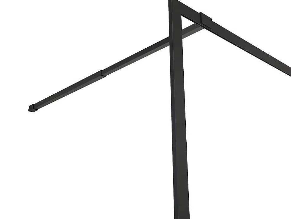Inloopdouchescherm - 120 X 200 Cm - Mat Zwart - Gehard Glas - Amberi