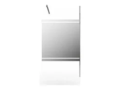 Italiaanse Douchewand Mat Zwart Met Spiegeleffect - 120 X 200 Cm - Zenado