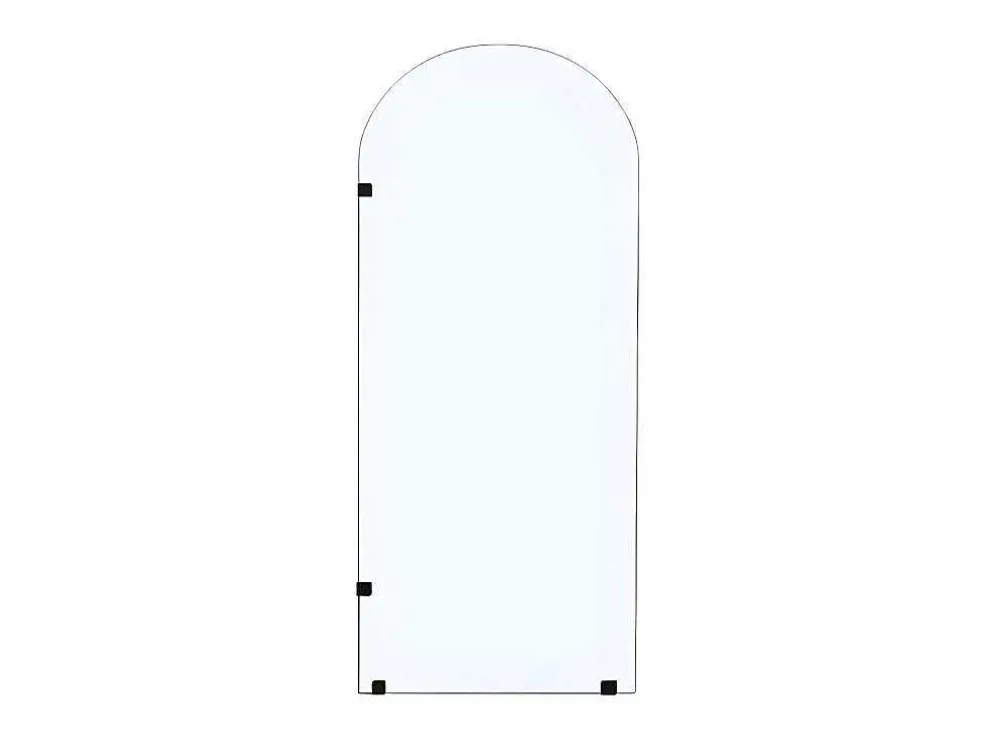 Italiaanse Douchewand Ronde Hoeken - 90 X 215 Cm - Airlie