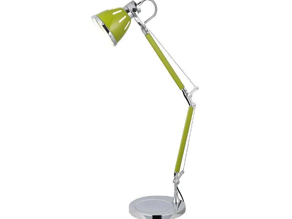 Jerona Tafellamp, Groen, Chroom, 21X21X86 Cm, Epikasa