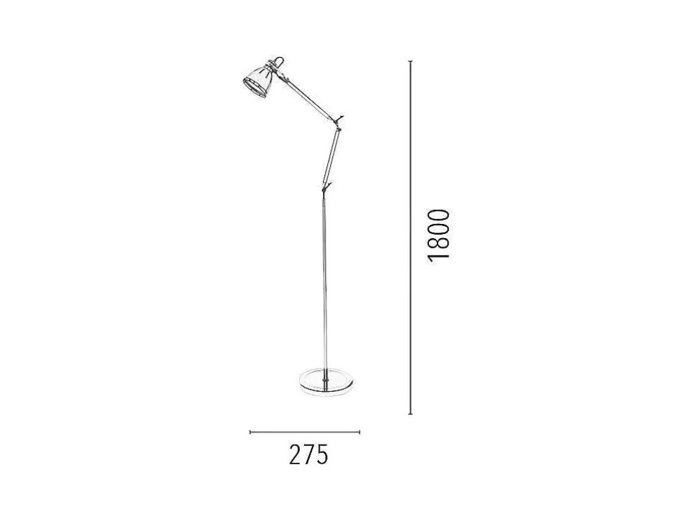 Jerona Vloerlamp, Violet, Chroom, 27,5X27,5X180 Cm, Epikasa