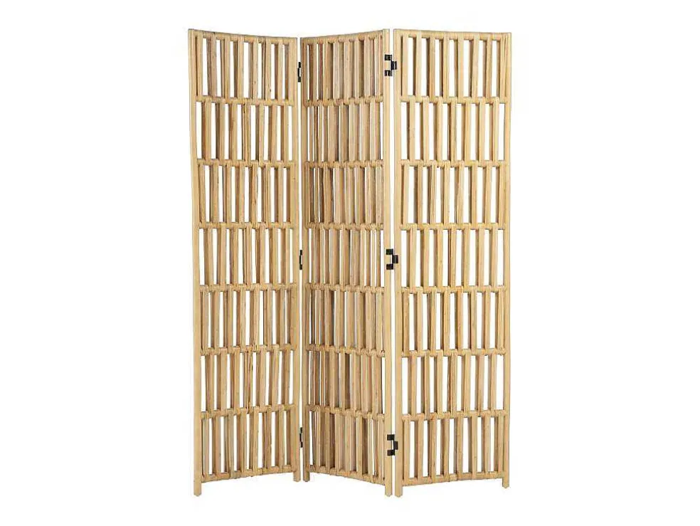 Kamerscherm Van Rotan Met 3 Luien - L140 X H180 Cm - Naturel - Gideon