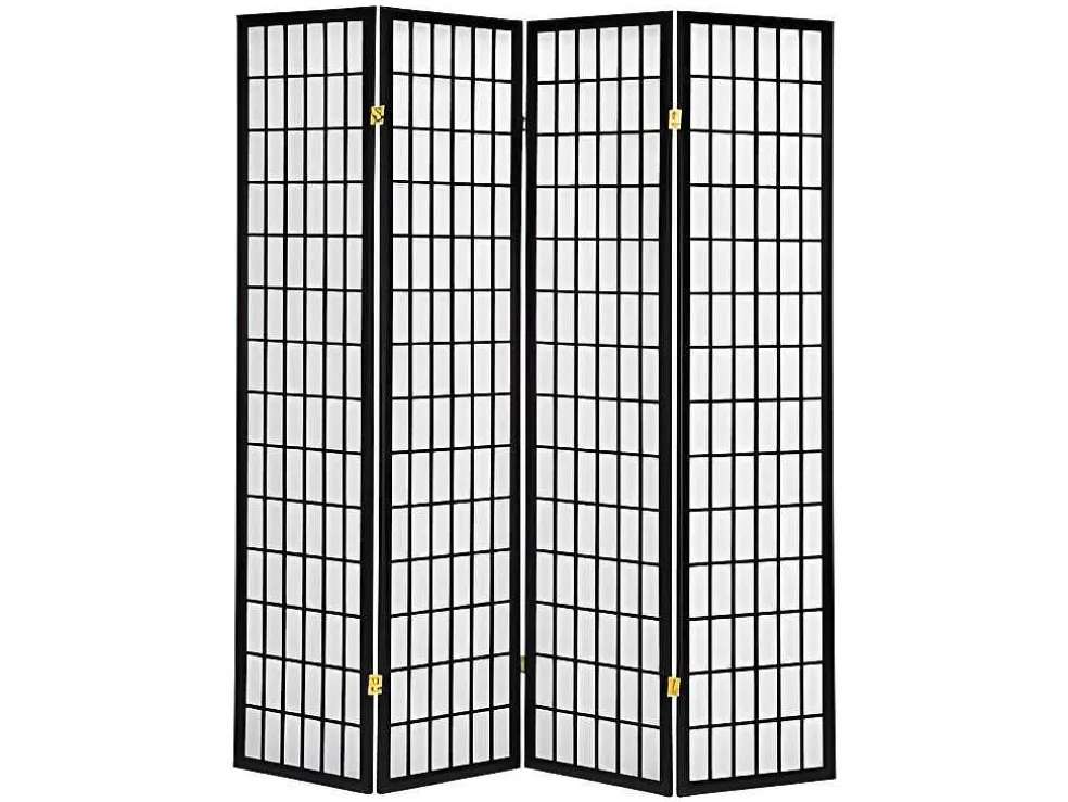 Kamerscherm 4 Vlakken Tottori Van Hout - L175 X H178.5 Cm
