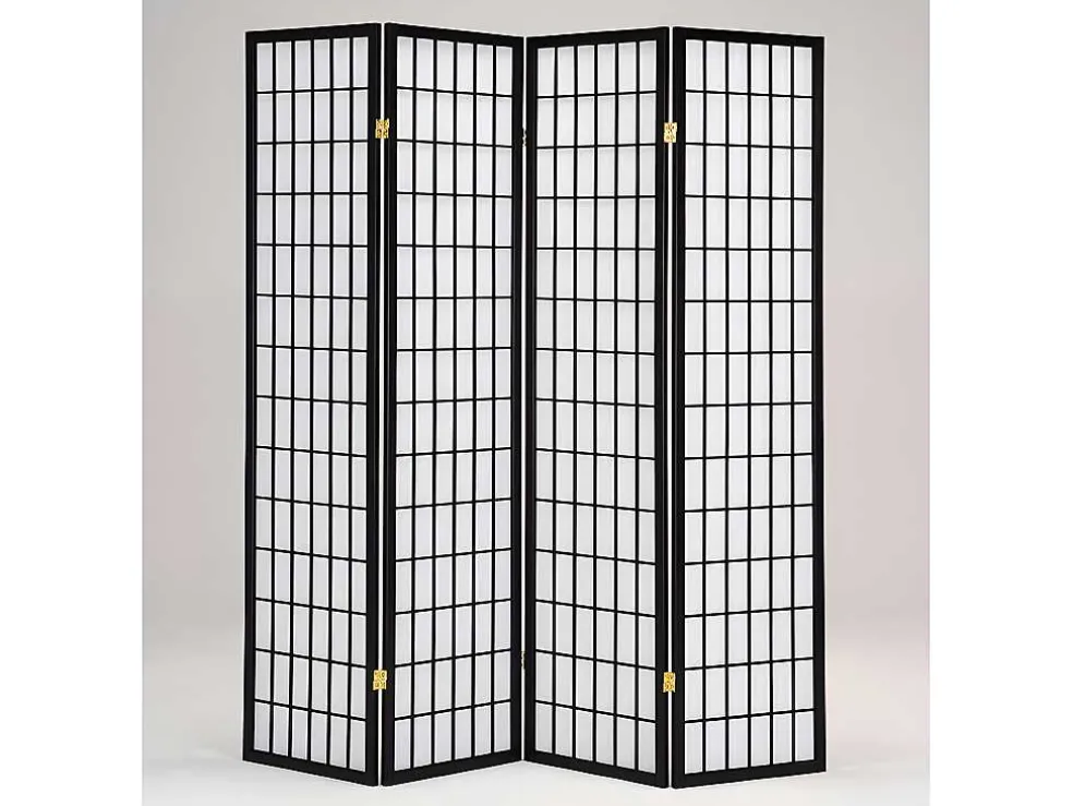 Kamerscherm 4 Vlakken Tottori Van Hout - L175 X H178.5 Cm