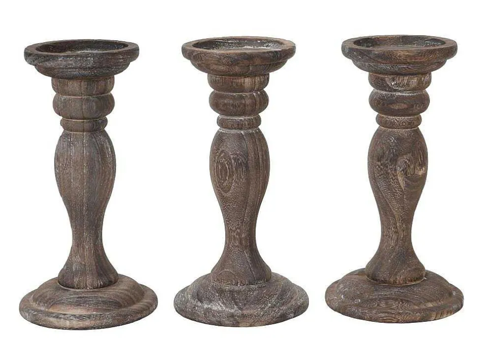 Kandelaar H361 (Set Van 3), Bruin