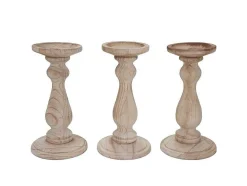 Kandelaar H361 (Set Van 3), Naturel Bruin