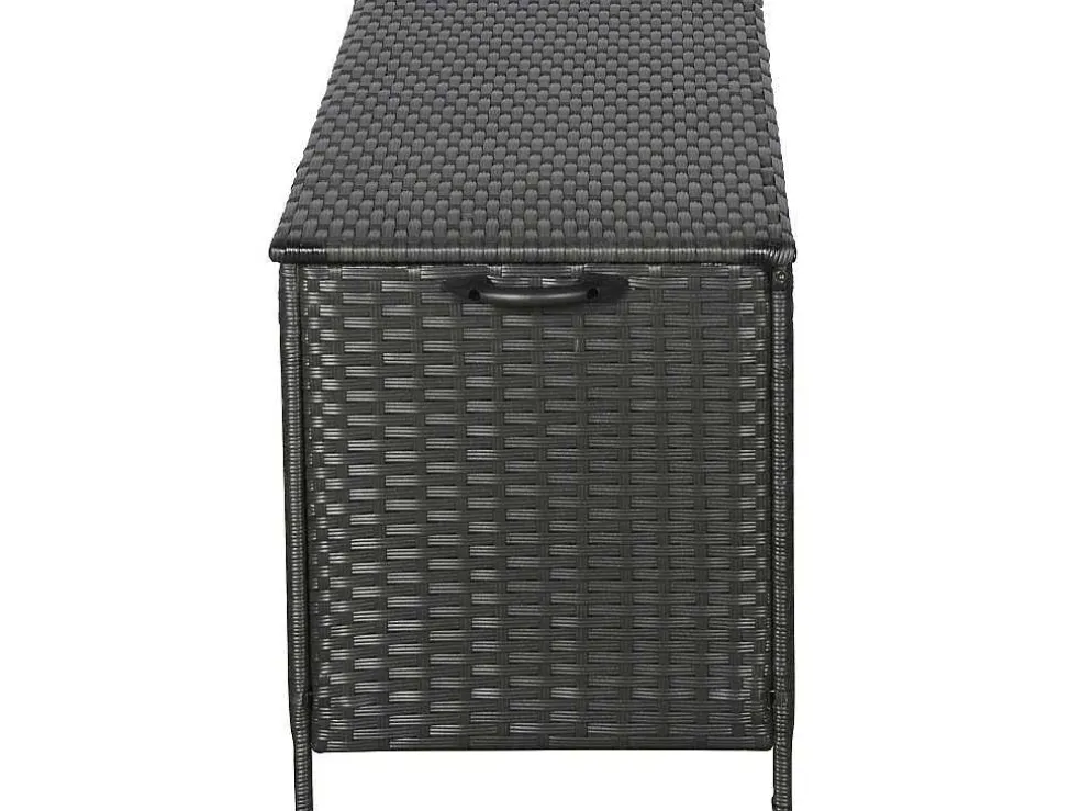 Kaplo Tuintoebehoor Kussen Opbergbox Met Wielen Zwart.