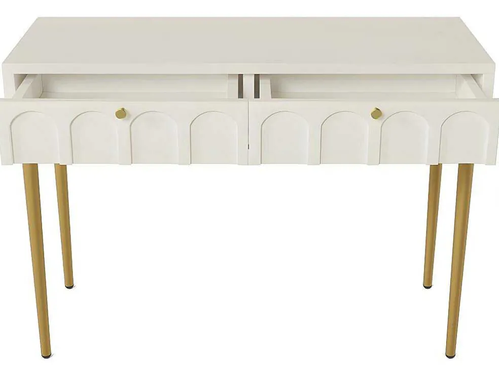Kaptafel Met 2 Laden - In Spaanplaat - Wit