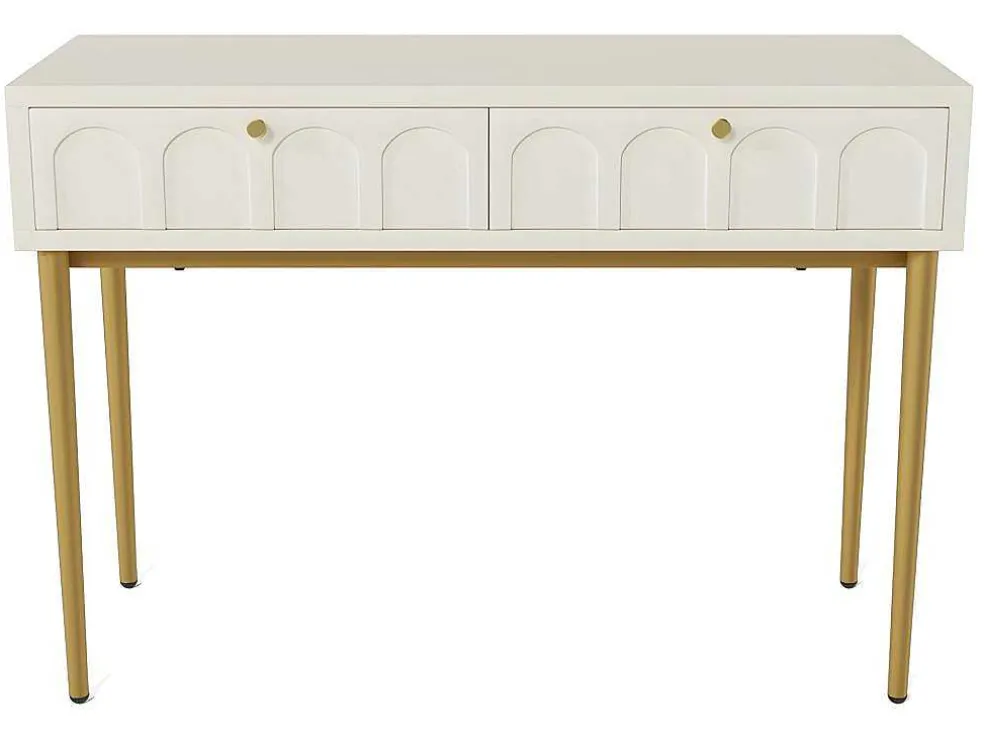 Kaptafel Met 2 Laden - In Spaanplaat - Wit