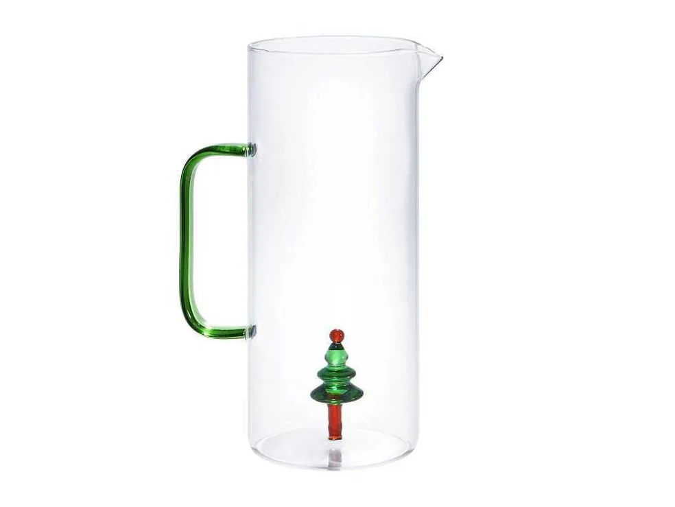 Karaf + Set Van 4 Glazen Met Kerstmotieven - Scopa