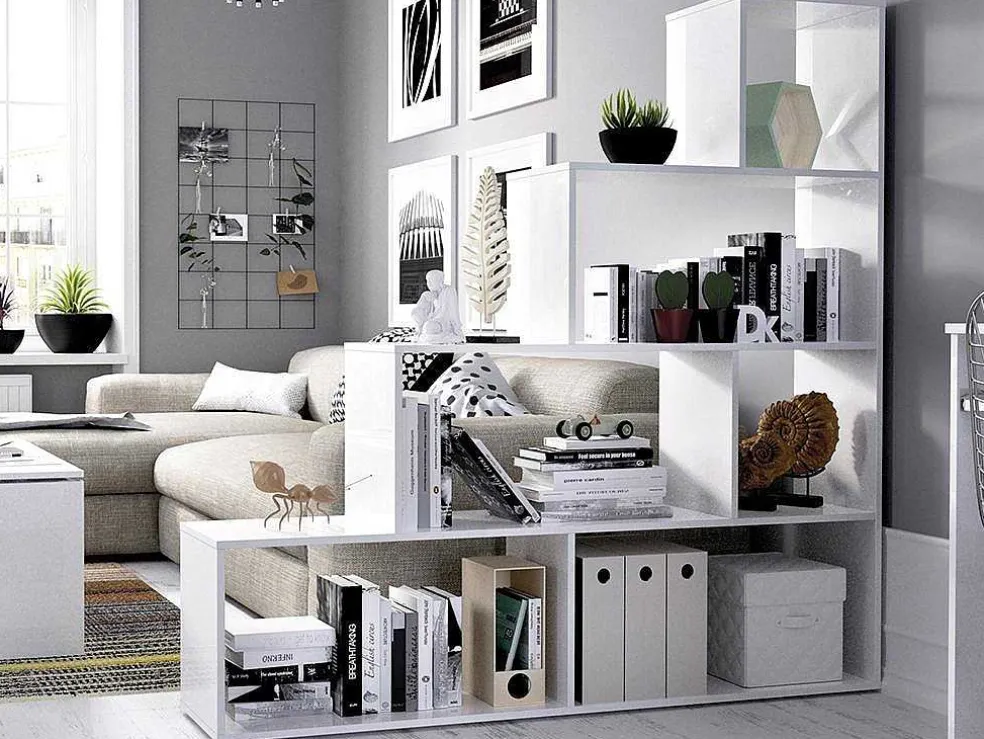 Kast Raja - 6 Niveaus - Kleur: Wit