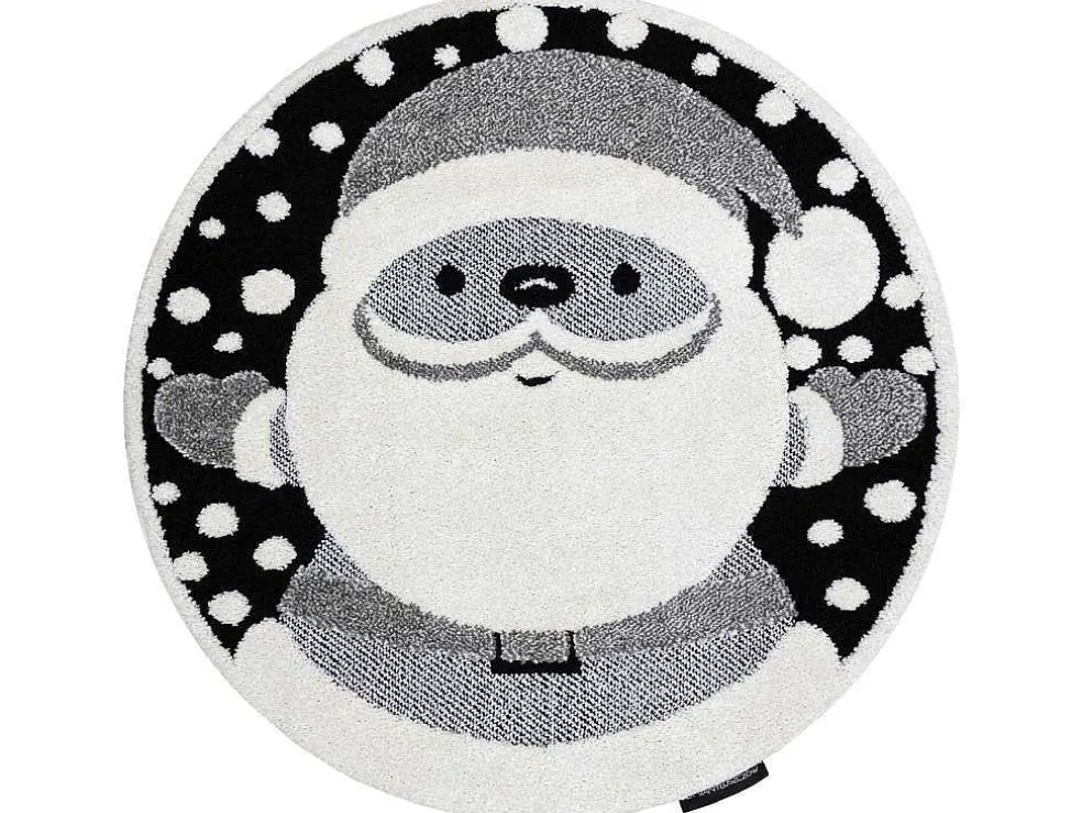 Kindertapijt Joy Rond , Santa Sinterklaas Voor Kinderen - Structuree Cercle 160 Cm