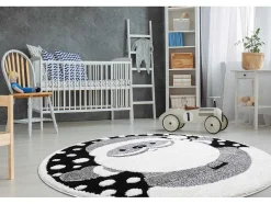 Kindertapijt Joy Rond , Santa Sinterklaas Voor Kinderen - Structuree Cercle 160 Cm