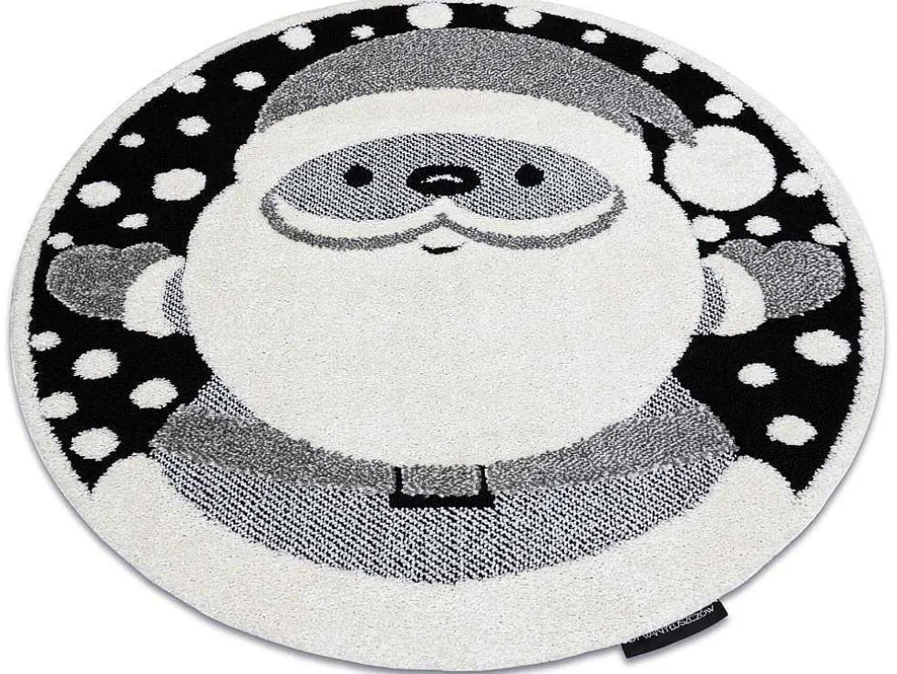Kindertapijt Joy Rond , Santa Sinterklaas Voor Kinderen - Structuree Cercle 160 Cm