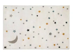 Kindertapijt Moony - Polypropyleen - 100 X 150 Cm - Beige, Roze En Geel
