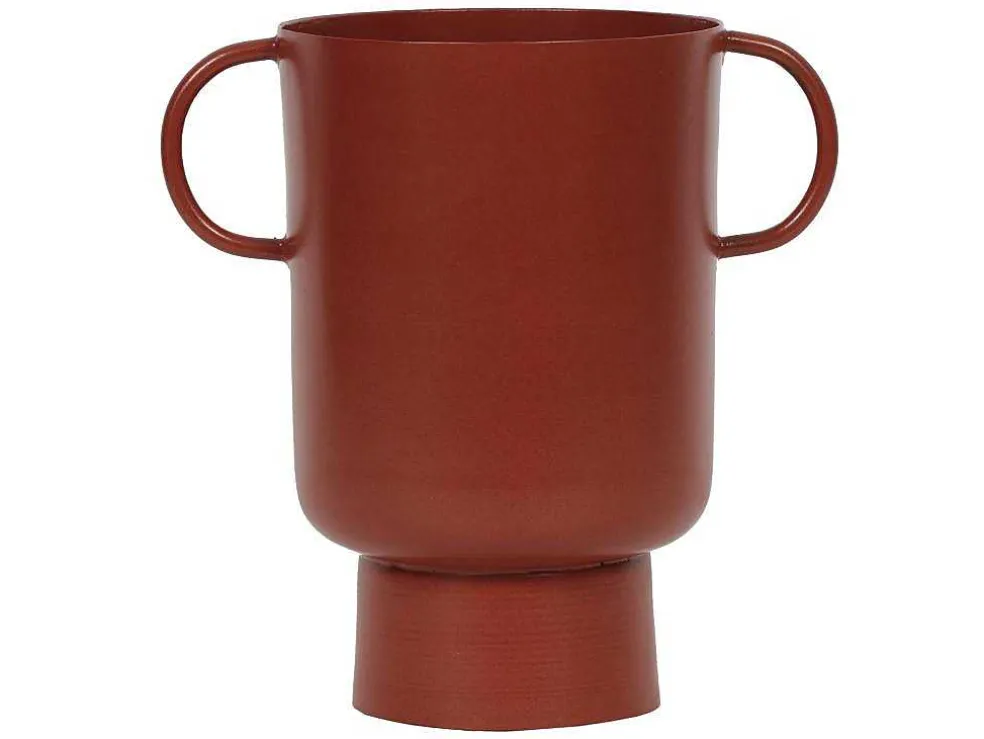 Kleine Vaas Met Handvatten - H17 Cm - Terracotta - Bilian